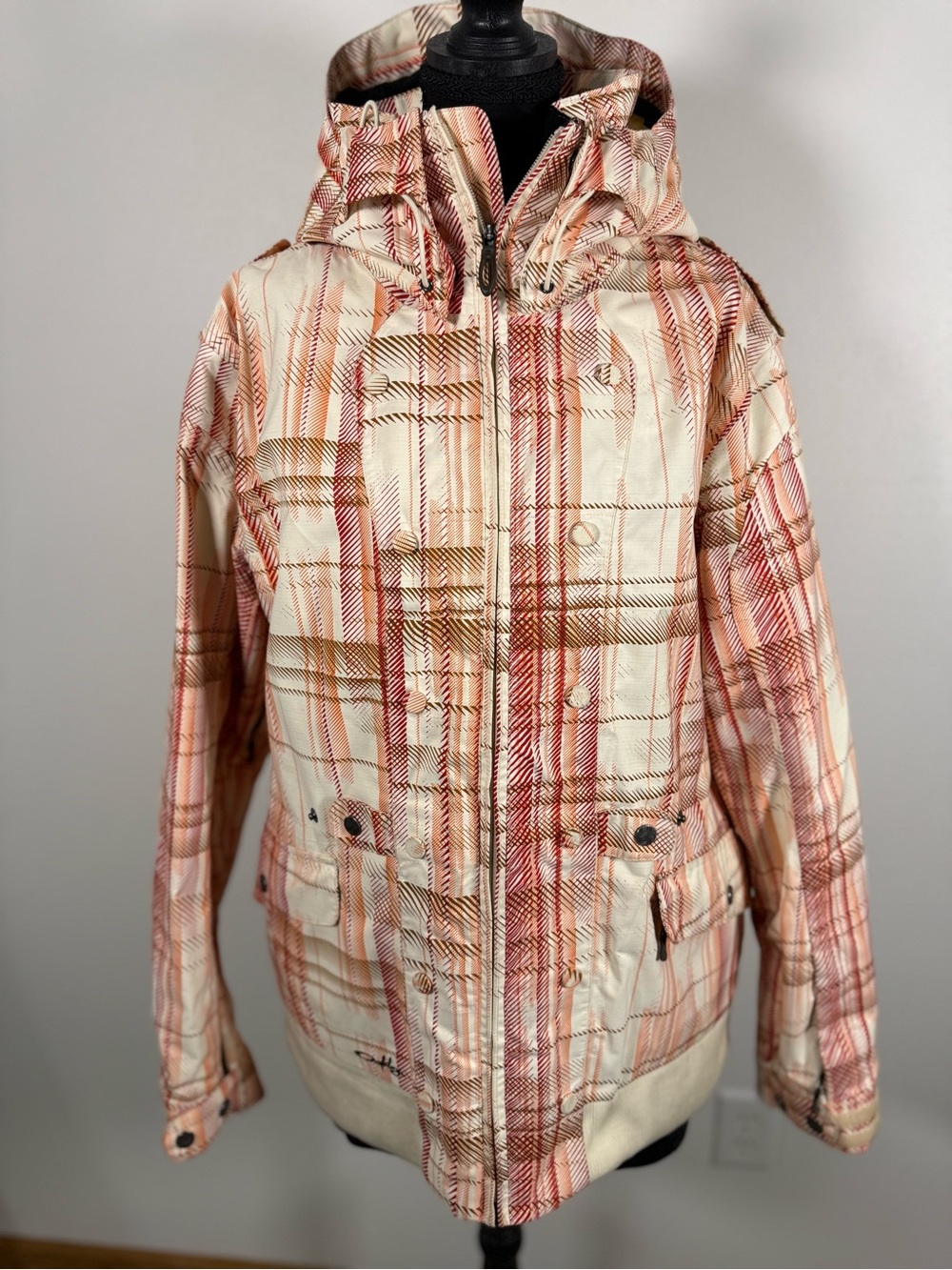 Oakley Plaid Ski Snowboard Jacket Hooded Y2K Women’s Large
